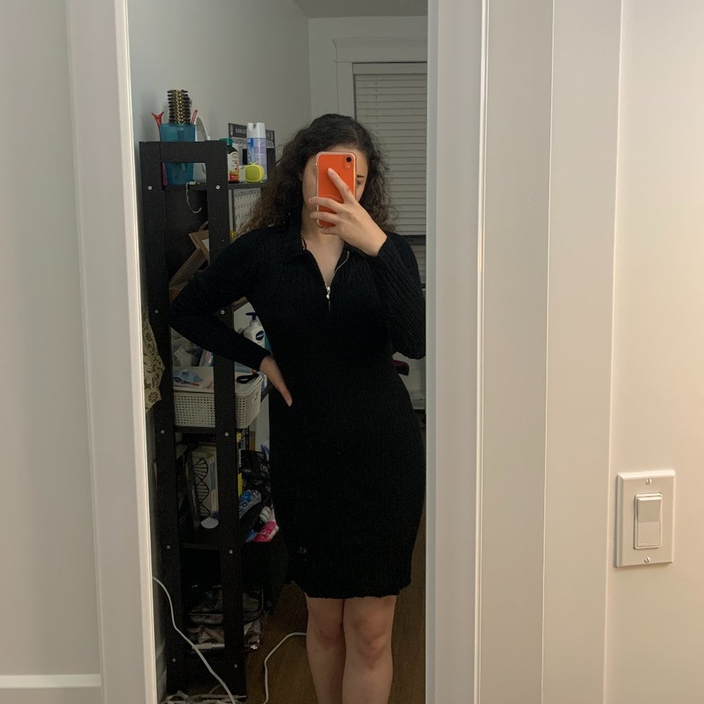 Black tight dress